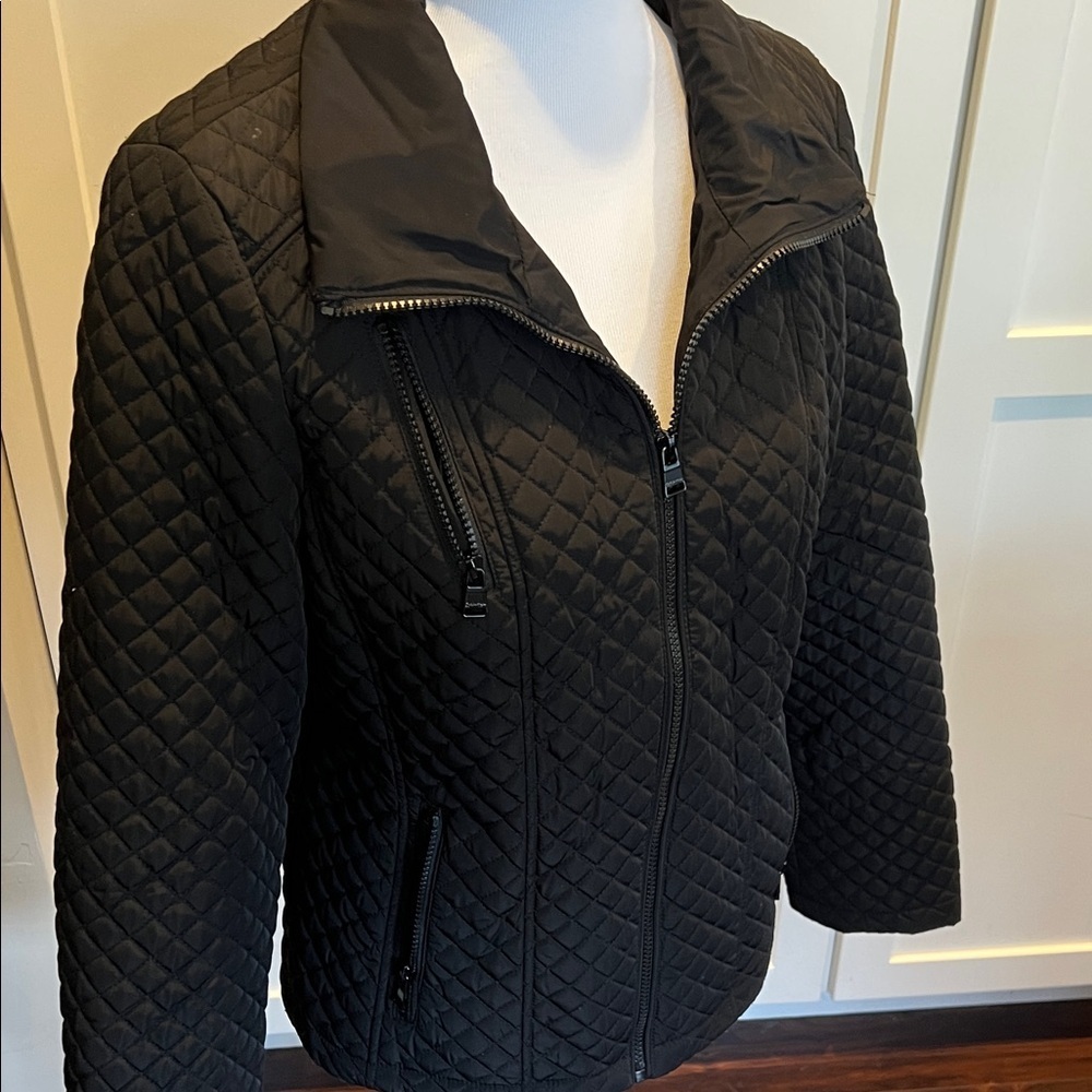 NEW Calvin Klein Black Quilted Jacket Size S